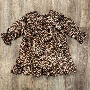 NEW Girls Something Navy Animal Print Leopard Cheetah Dress